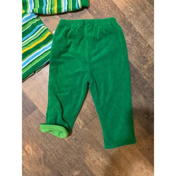 Oshkosh‎ Baby 2 Piece Outfit Green Stripe 18 M XXL Months Zip Up Hoodie & Pants - Picture 8 of 13